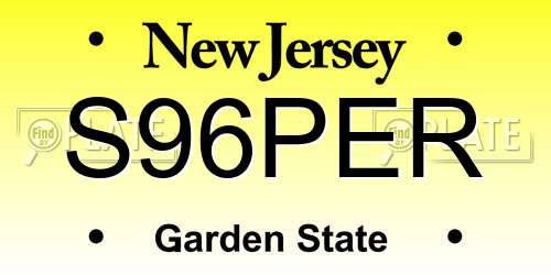 S96PER New Jersey License Plate