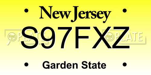 S97FXZ New Jersey License Plate