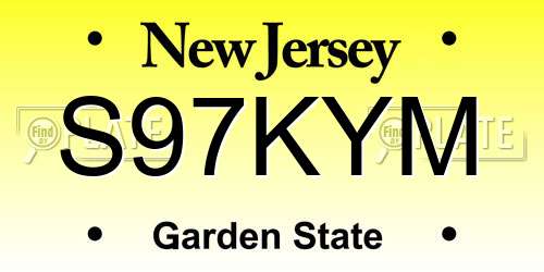 S97KYM New Jersey License Plate
