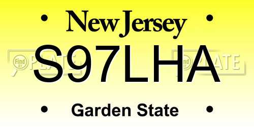 S97LHA New Jersey License Plate