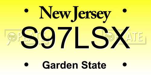 S97LSX New Jersey License Plate