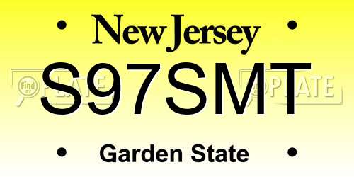 S97SMT New Jersey License Plate