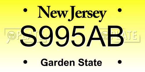 S995AB New Jersey License Plate