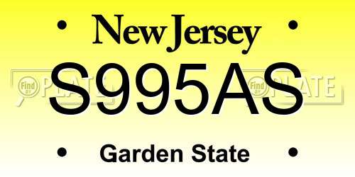 S995AS New Jersey License Plate