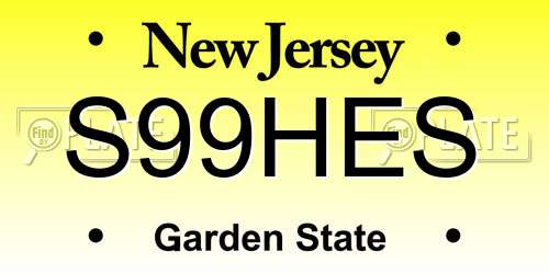 S99HES New Jersey License Plate