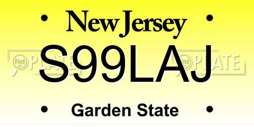 S99LAJ New Jersey License Plate