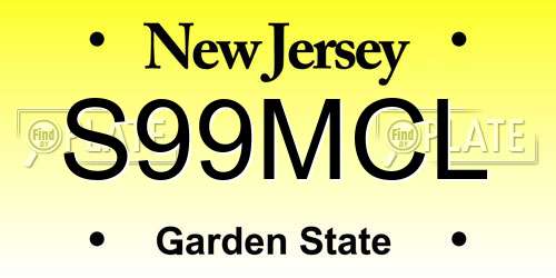 S99MCL New Jersey License Plate
