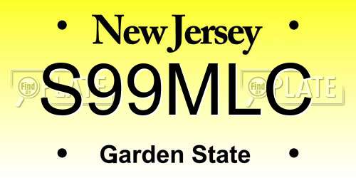 S99MLC New Jersey License Plate