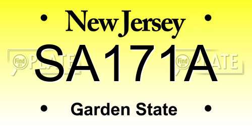 SA171A New Jersey License Plate