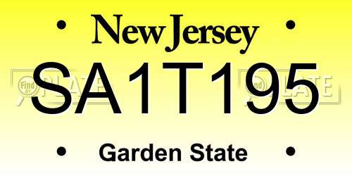 SA1T195 New Jersey License Plate