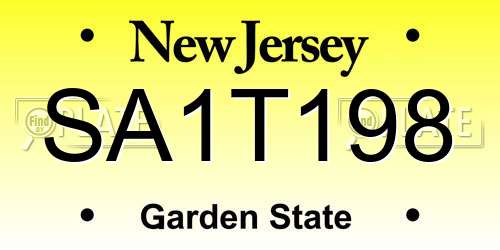 SA1T198 New Jersey License Plate