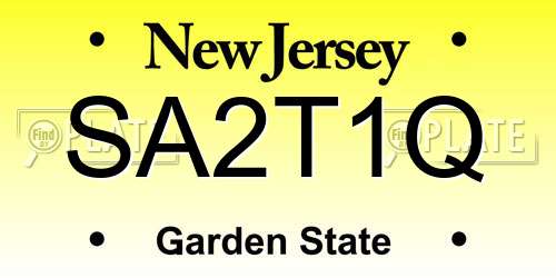 SA2T1Q New Jersey License Plate