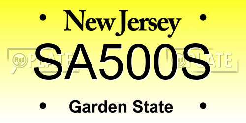 SA500S New Jersey License Plate