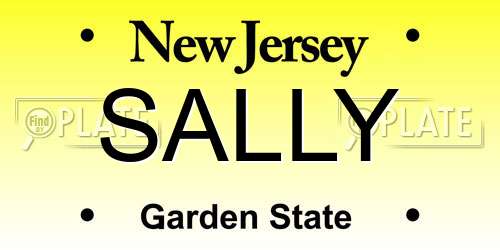SALLY New Jersey License Plate