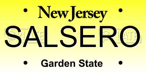 SALSERO New Jersey License Plate