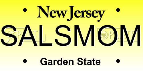 SALSMOM New Jersey License Plate