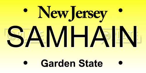 SAMHAIN New Jersey License Plate