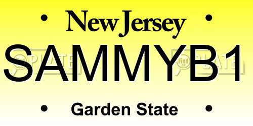 SAMMYB1 New Jersey License Plate