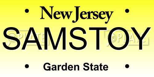 SAMSTOY New Jersey License Plate