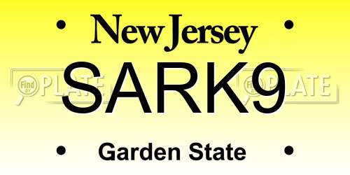 SARK9 New Jersey License Plate