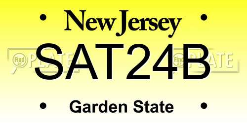 SAT24B New Jersey License Plate