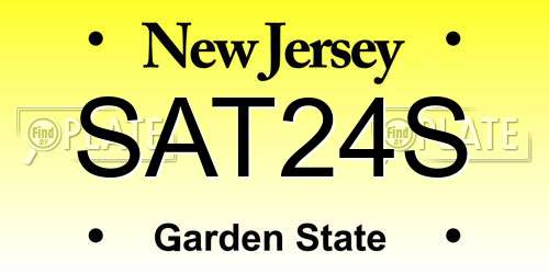 SAT24S New Jersey License Plate