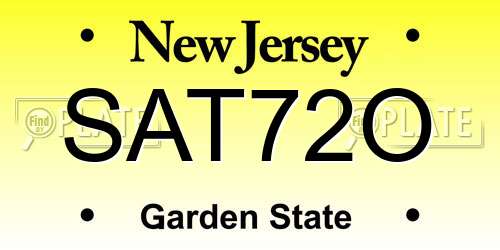 SAT72O New Jersey License Plate