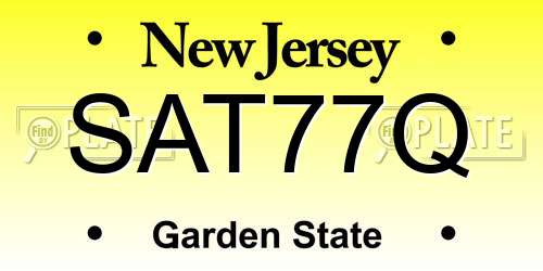 SAT77Q New Jersey License Plate