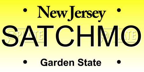 SATCHMO New Jersey License Plate