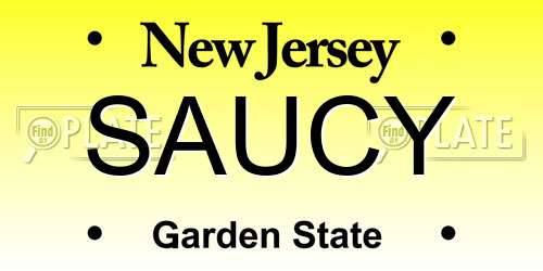 SAUCY New Jersey License Plate