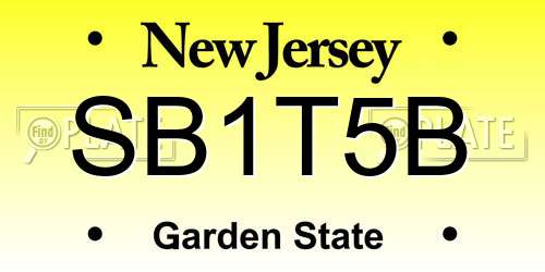 SB1T5B New Jersey License Plate