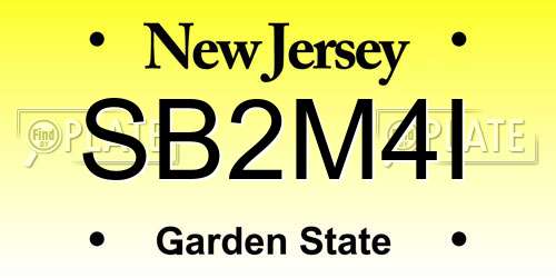 SB2M4I New Jersey License Plate