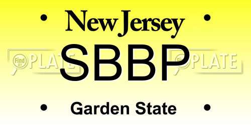 SBBP New Jersey License Plate