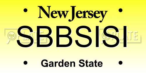 SBBSISI New Jersey License Plate