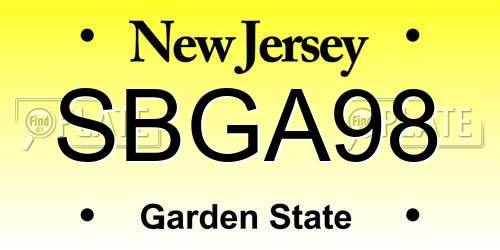 SBGA98 New Jersey License Plate