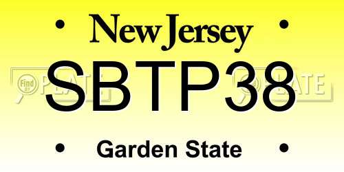 SBTP38 New Jersey License Plate