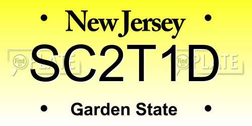 SC2T1D New Jersey License Plate