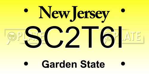 SC2T6I New Jersey License Plate