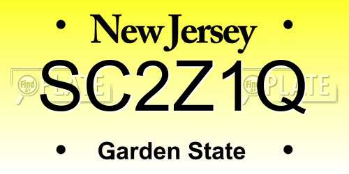 SC2Z1Q New Jersey License Plate