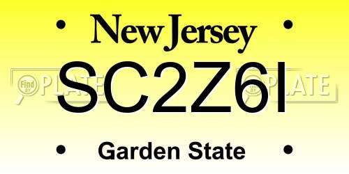 SC2Z6I New Jersey License Plate
