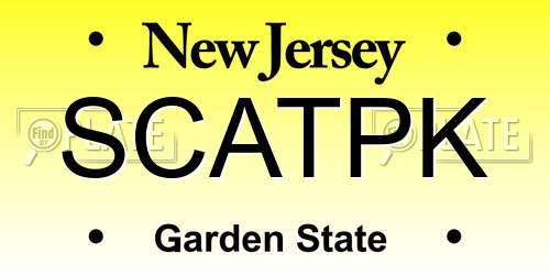 SCATPK New Jersey License Plate