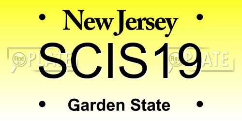SCIS19 New Jersey License Plate