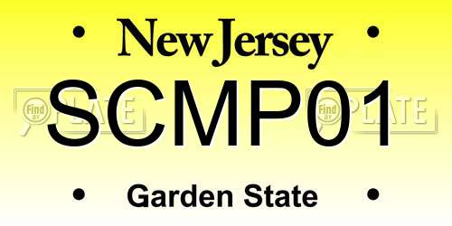 SCMP01 New Jersey License Plate
