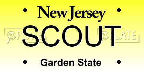 SCOUT New Jersey License Plate