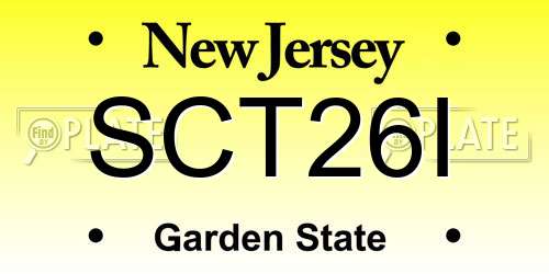 SCT26I New Jersey License Plate