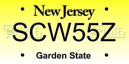 SCW55Z New Jersey License Plate