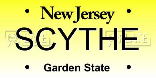 SCYTHE New Jersey License Plate