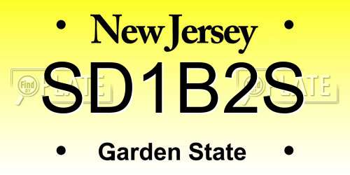 SD1B2S New Jersey License Plate