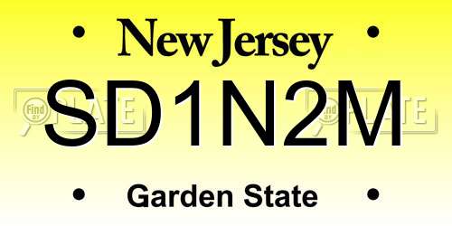 SD1N2M New Jersey License Plate