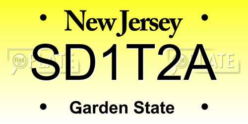 SD1T2A New Jersey License Plate